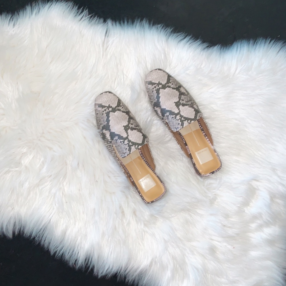 Dolce Vita Snake Print Mules